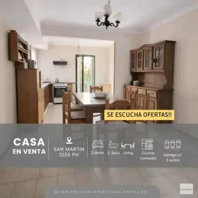 Casa en PH de 3 Dormitorios con Terraza y Amplio Patio – San Martín 1239, Tandil
