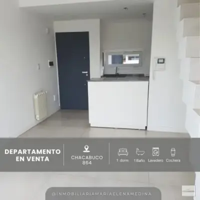 Dúplex moderno y luminoso en venta, Chacabuco 864, Tandil – 1 dormitorio, cochera