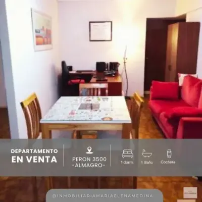 Venta – Departamento 1 dormitorio con cochera en Almagro – USD 90.000